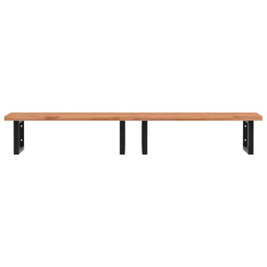 vidaXL Basin Shelf Wall Mounted Steel and Solid Wood Beech