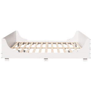 vidaXL Bed Frame without Mattress White 180x200 cm Super King Solid Wood Pine