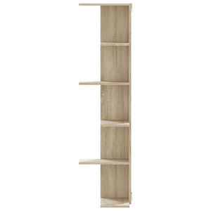 vidaXL Wall Corner Shelf Sonoma Oak 36.5x36.5x140 cm Engineered Wood