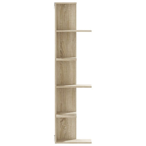 vidaXL Wall Corner Shelf Sonoma Oak 36.5x36.5x140 cm Engineered Wood