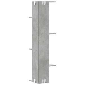 vidaXL Wall Corner Shelf Concrete Grey 36.5x36.5x140 cm Engineered Wood