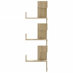 vidaXL Wall Corner Shelf Sonoma Oak 45x45x147 cm Engineered Wood