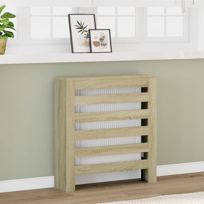 vidaXL Radiator Cover Sonoma Oak 78x20x82 cm Engineered Wood