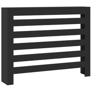 vidaXL Radiator Cover Black 104x20x82 cm Engineered Wood