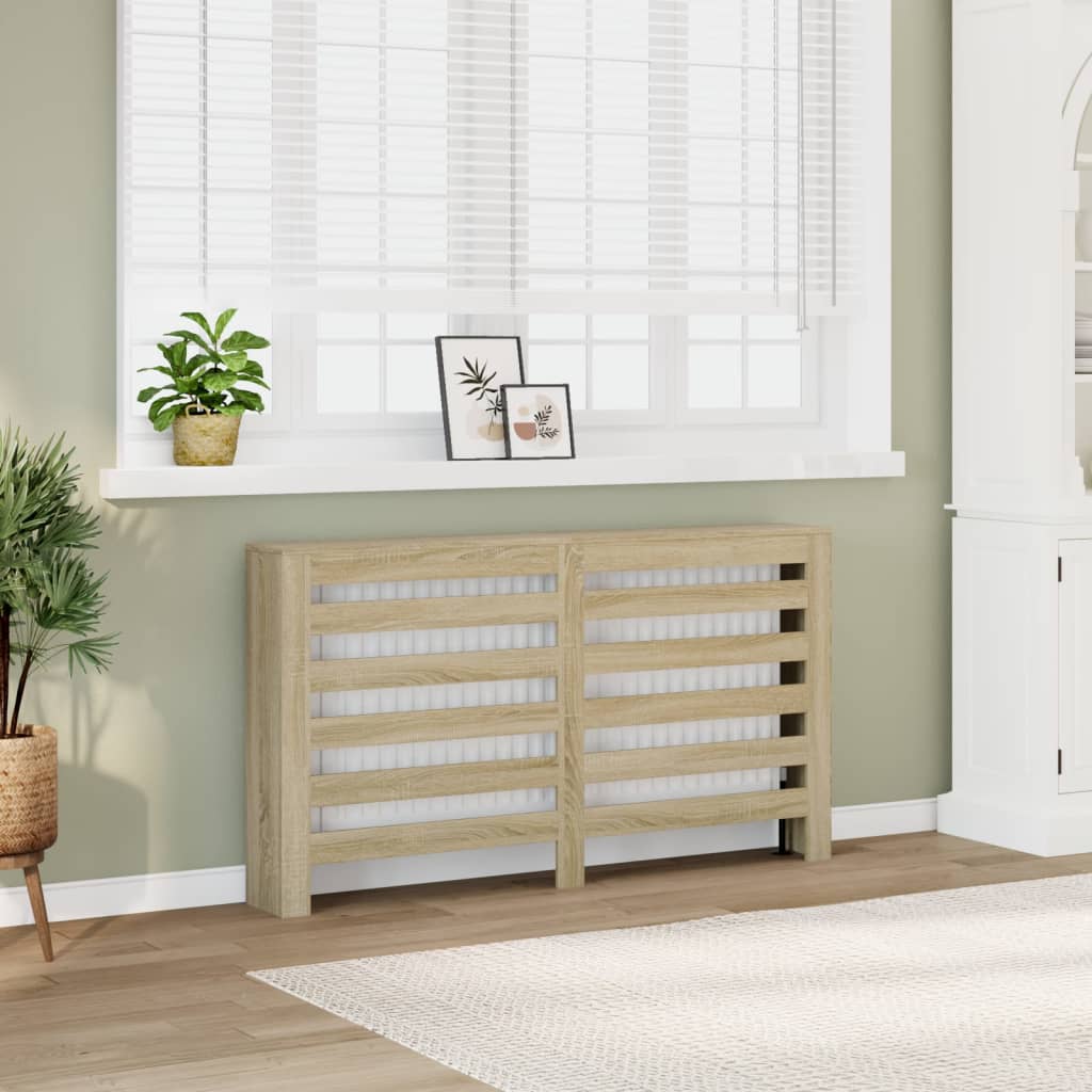 vidaXL Radiator Cover Sonoma Oak 149x20x82 cm Engineered Wood