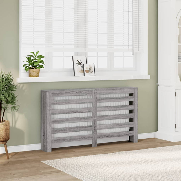 vidaXL Radiator Cover Grey Sonoma 149x20x82 cm Engineered Wood