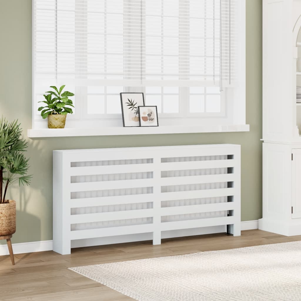 vidaXL Radiator Cover White 175x20x82 cm Engineered Wood