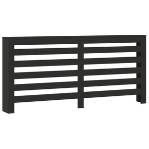 vidaXL Radiator Cover Black 175x20x82 cm Engineered Wood