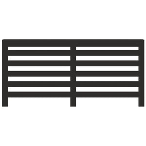 vidaXL Radiator Cover Black 175x20x82 cm Engineered Wood