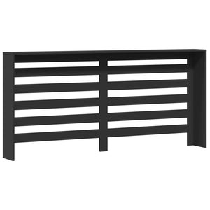 vidaXL Radiator Cover Black 175x20x82 cm Engineered Wood