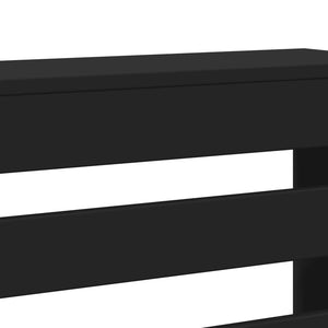 vidaXL Radiator Cover Black 175x20x82 cm Engineered Wood