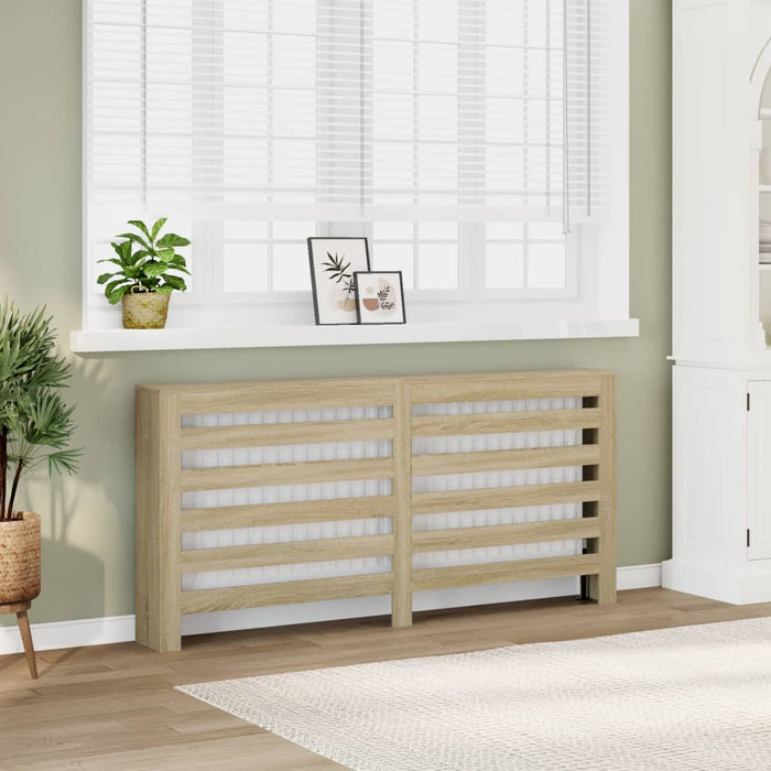 vidaXL Radiator Cover Sonoma Oak 175x20x82 cm Engineered Wood