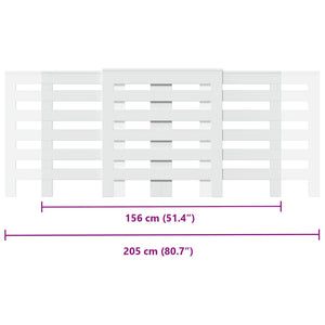 vidaXL Radiator Cover White 205x21.5x83.5 cm Engineered Wood