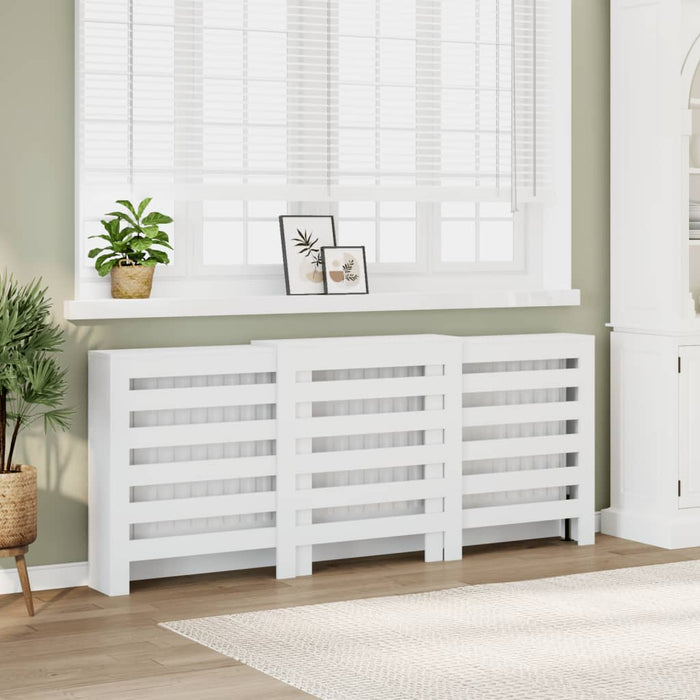 vidaXL Radiator Cover White 205x21.5x83.5 cm Engineered Wood