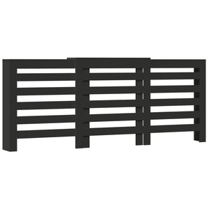 vidaXL Radiator Cover Black 205x21.5x83.5 cm Engineered Wood