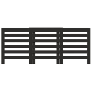 vidaXL Radiator Cover Black 205x21.5x83.5 cm Engineered Wood