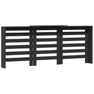 vidaXL Radiator Cover Black 205x21.5x83.5 cm Engineered Wood