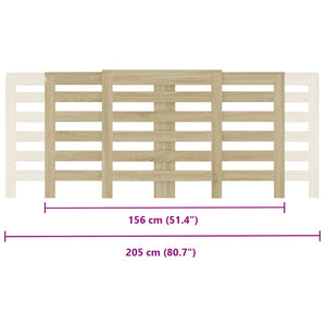 vidaXL Radiator Cover Sonoma Oak 205x21.5x83.5 cm Engineered Wood