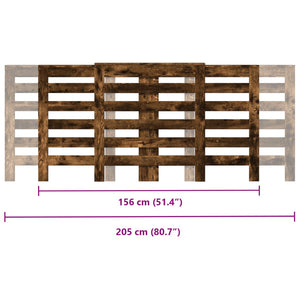 vidaXL Radiator Cover Smoked Oak 205x21.5x83.5 cm Engineered Wood