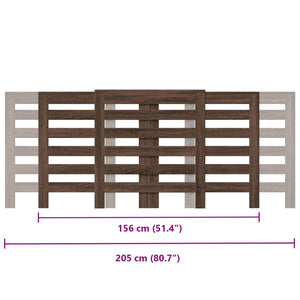 vidaXL Radiator Cover Brown Oak 205x21.5x83.5 cm Engineered Wood