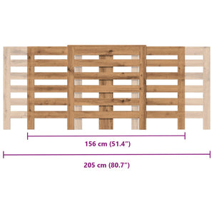 vidaXL Radiator Cover Artisian Oak 205x21.5x83.5 cm Engineered Wood