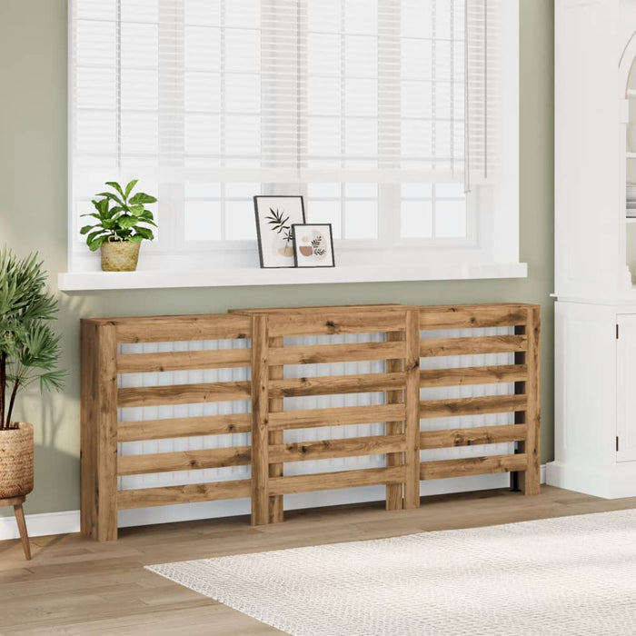 vidaXL Radiator Cover Artisian Oak 205x21.5x83.5 cm Engineered Wood