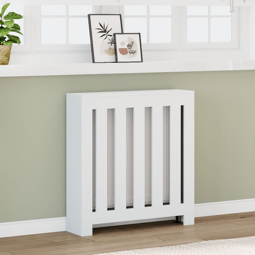 vidaXL Radiator Cover White 78x20x82 cm Engineered Wood