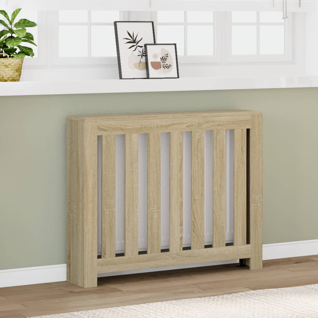 vidaXL Radiator Cover Sonoma Oak 104x20x82 cm Engineered Wood