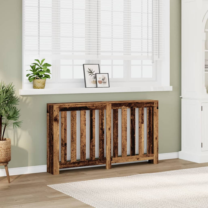 vidaXL Radiator Cover Old Wood 149x20x82 cm Engineered Wood