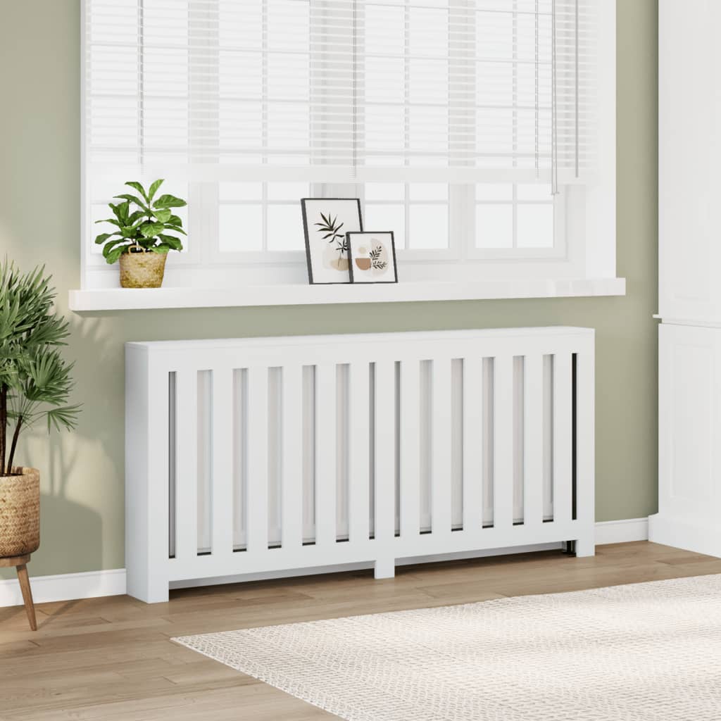 vidaXL Radiator Cover White 175x20x82 cm Engineered Wood