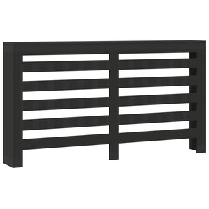 vidaXL Radiator Cover Black 175x20x82 cm Engineered Wood