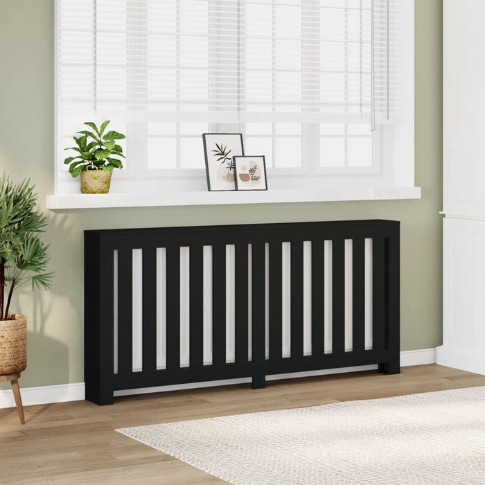 vidaXL Radiator Cover Black 175x20x82 cm Engineered Wood