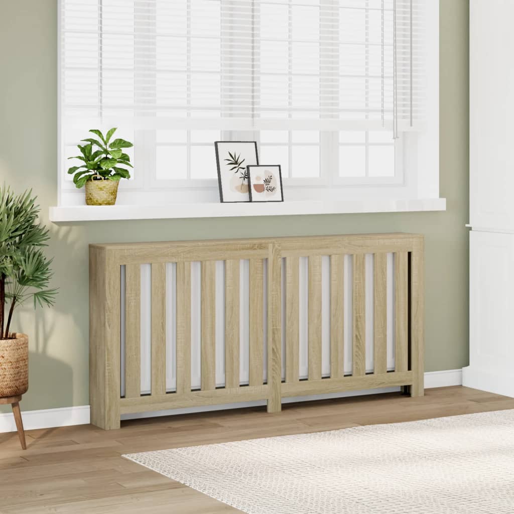 vidaXL Radiator Cover Sonoma Oak 175x20x82 cm Engineered Wood