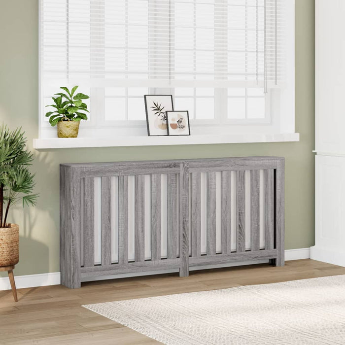 vidaXL Radiator Cover Grey Sonoma 175x20x82 cm Engineered Wood