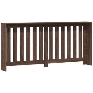 vidaXL Radiator Cover Brown Oak 175x20x82 cm Engineered Wood