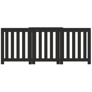 vidaXL Radiator Cover Black 205x21.5x83.5 cm Engineered Wood