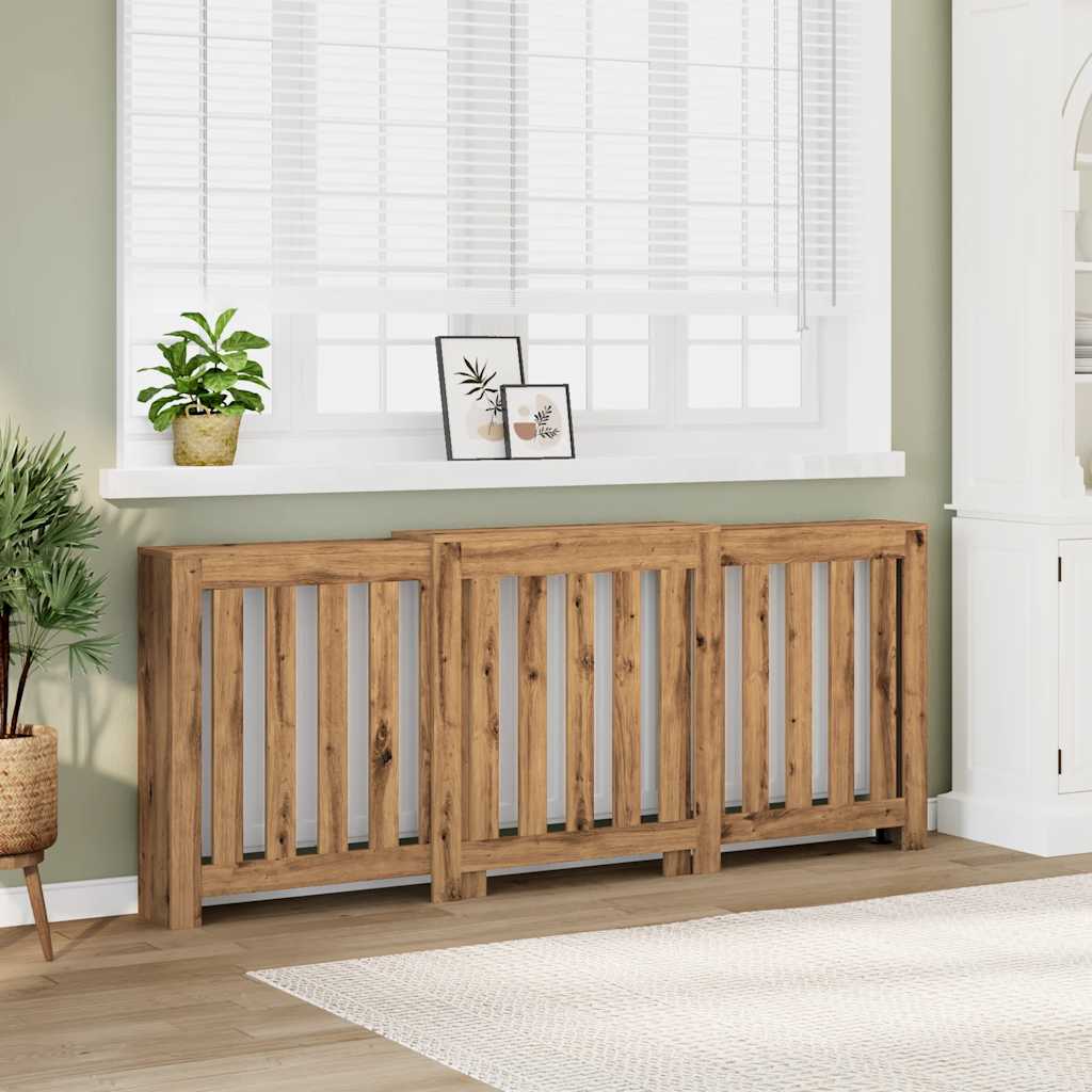vidaXL Radiator Cover Artisian Oak 205x21.5x83.5 cm Engineered Wood