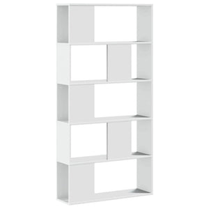 vidaXL Bookcase 5-Tier White 80.5x23.5x162.5 cm Engineered Wood