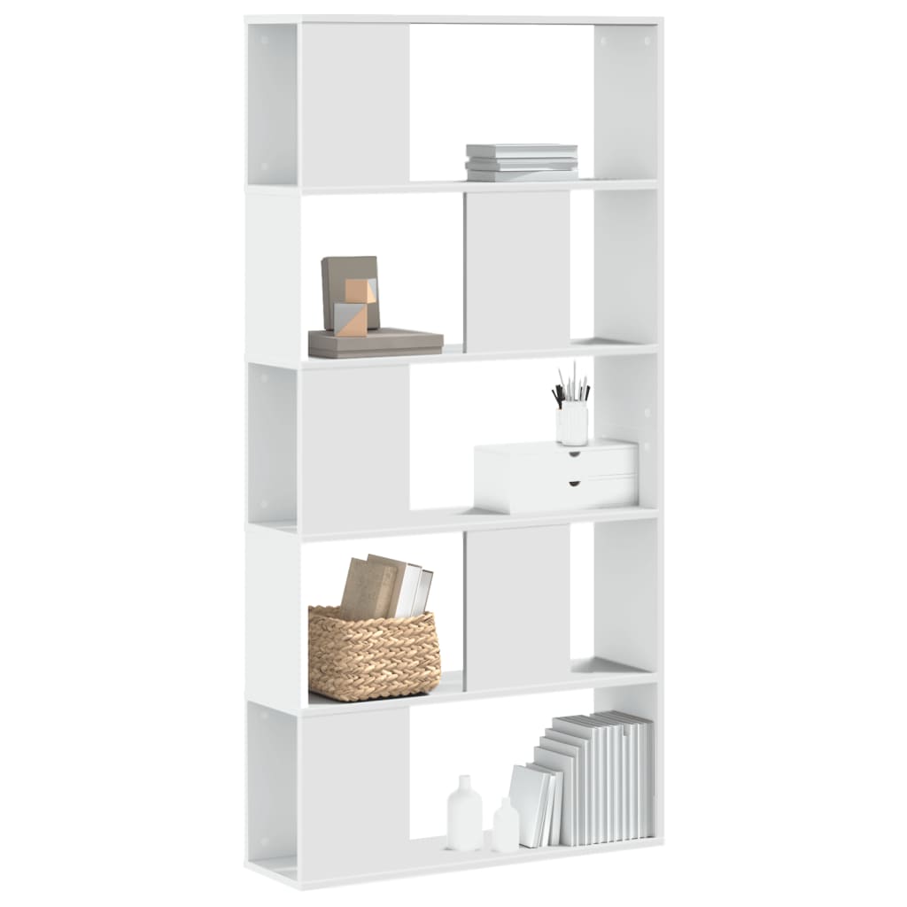 vidaXL Bookcase 5-Tier White 80.5x23.5x162.5 cm Engineered Wood