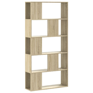 vidaXL Bookcase 5-Tier Sonoma Oak 80.5x23.5x162.5 cm Engineered Wood