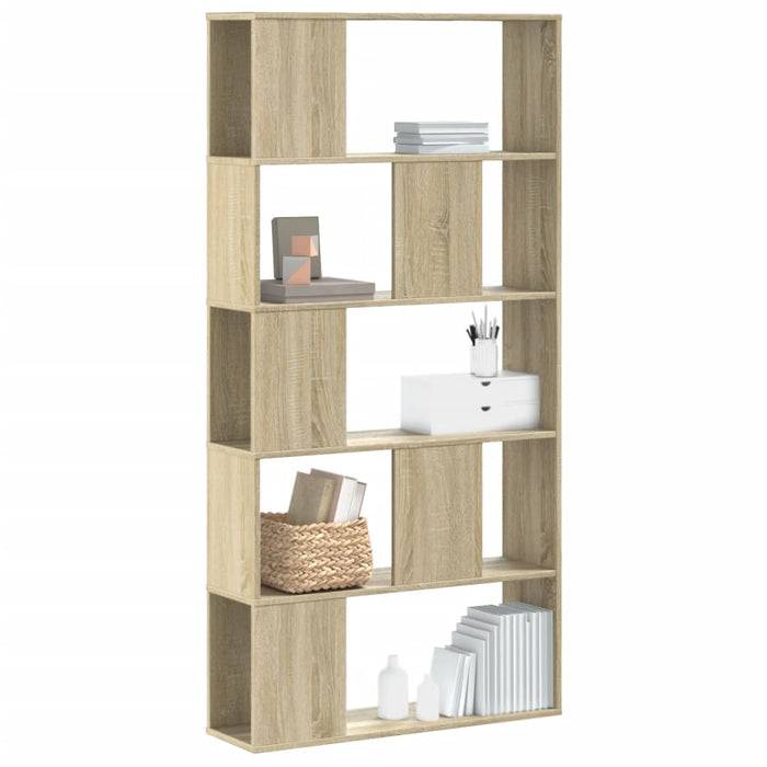 vidaXL Bookcase 5-Tier Sonoma Oak 80.5x23.5x162.5 cm Engineered Wood