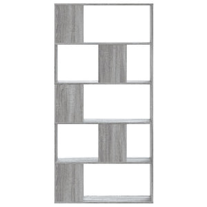 vidaXL Bookcase 5-Tier Grey Sonoma 80.5x23.5x162.5 cm Engineered Wood