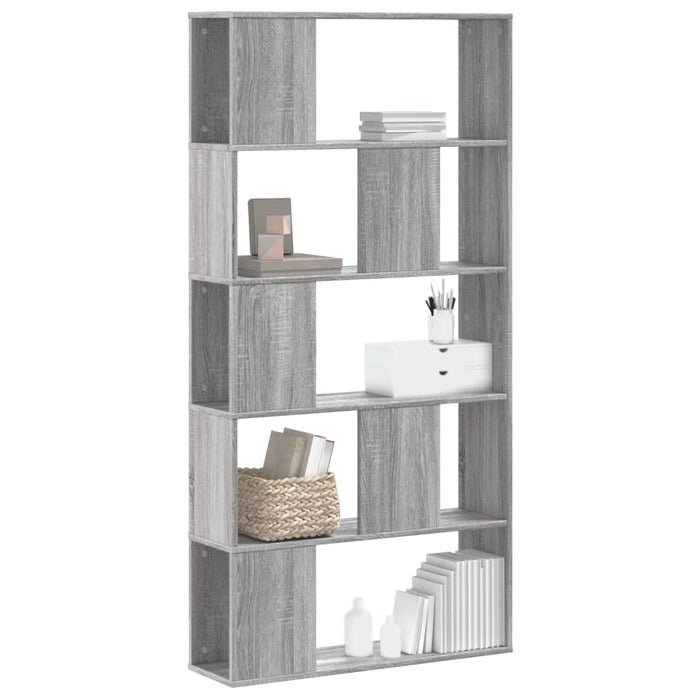 vidaXL Bookcase 5-Tier Grey Sonoma 80.5x23.5x162.5 cm Engineered Wood