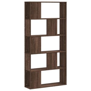 vidaXL Bookcase 5-Tier Brown Oak 80.5x23.5x162.5 cm Engineered Wood