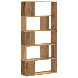 vidaXL Bookcase 5-Tier Artisian Oak 80.5x23.5x162.5 cm Engineered Wood