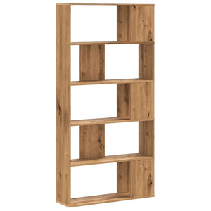 vidaXL Bookcase 5-Tier Artisian Oak 80.5x23.5x162.5 cm Engineered Wood