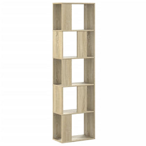 vidaXL Bookcase 5-Tier Sonoma Oak 45x23.5x162.5 cm Engineered Wood