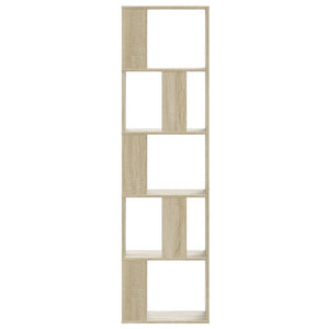 vidaXL Bookcase 5-Tier Sonoma Oak 45x23.5x162.5 cm Engineered Wood