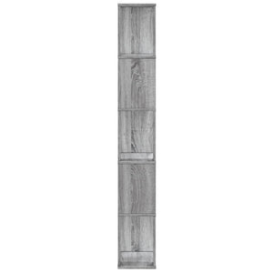 vidaXL Bookcase 5-Tier Grey Sonoma 45x23.5x162.5 cm Engineered Wood