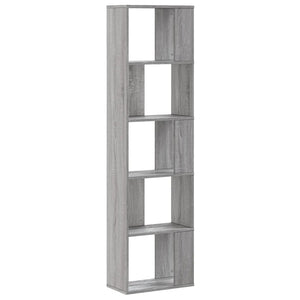 vidaXL Bookcase 5-Tier Grey Sonoma 45x23.5x162.5 cm Engineered Wood